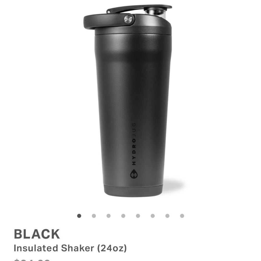 HydroJug Matte Black Insulated Shaker